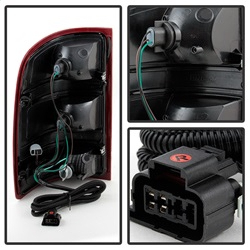 xTune GMC Sierra 2007-2013 OEM Style Tail Light Red Smoked ALT-JH-GS07-OE-RSM - 9032011