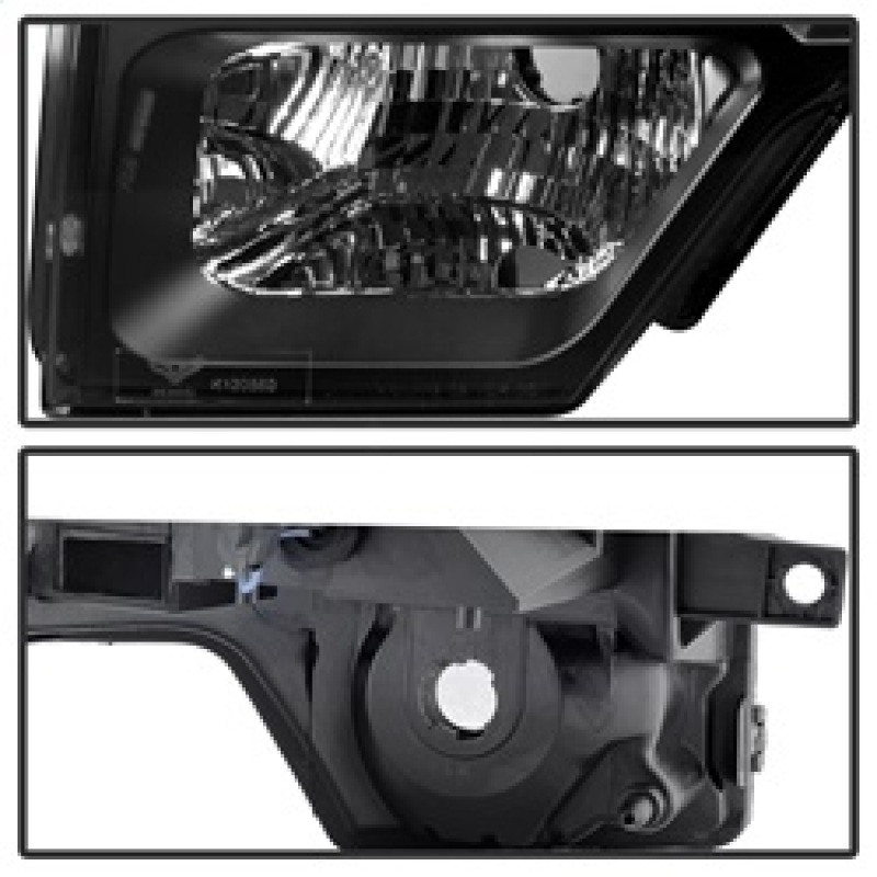 xTune Ford F150 09-14 Projector Headlights Halogen Model Only LED Halo Black PRO-JH-FF15009-CFB-BK - 9032226