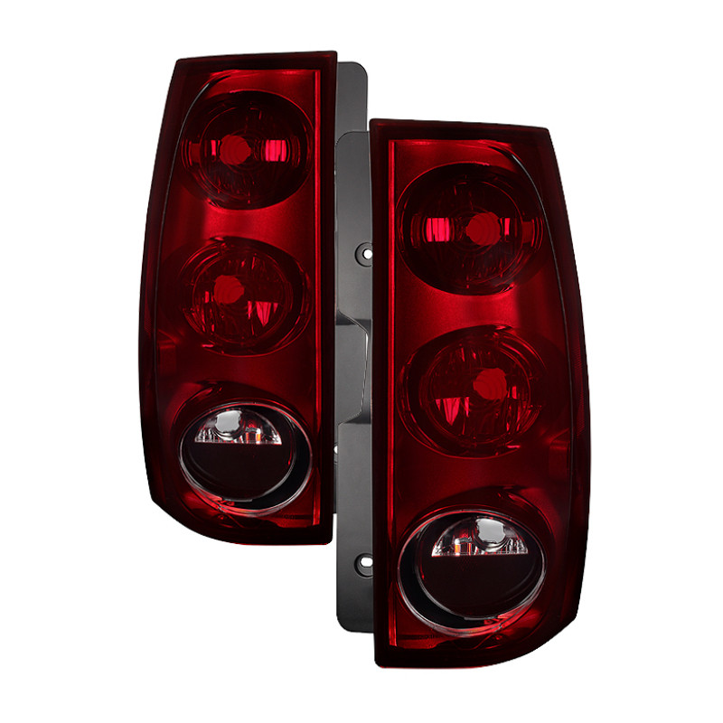 xTune GMC Yukon Xl 1500/2500 2007-2012 OEM Style Tail Lights Red Smoked ALT-JH-GYXL07-OE-RSM - 9034589