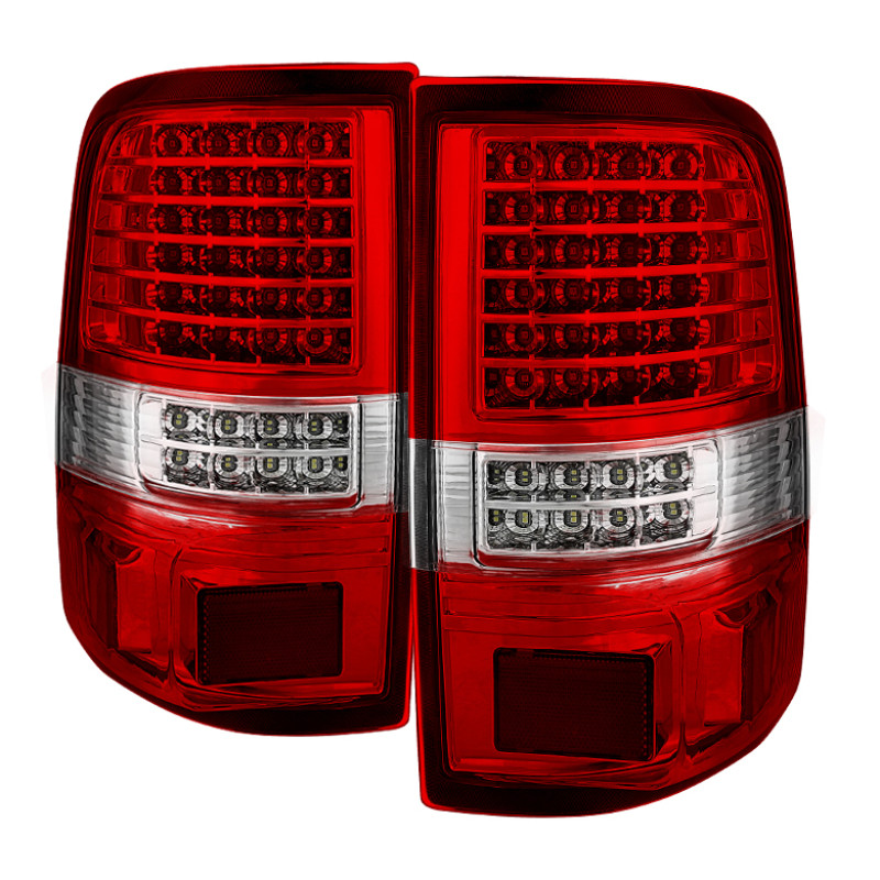 xTune Ford F150 Styleside 04-08 LED Tail Lights Red Clear ALT-JH-FF15004-LED-G2-RC - 9034909