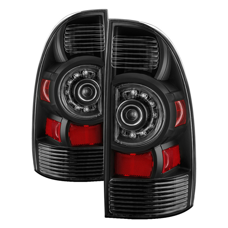xTune  Toyota Tacoma 09-15 OEM LED Style Tail Lights - Black ALT-JH-TTA09-OE-BK - 9039515