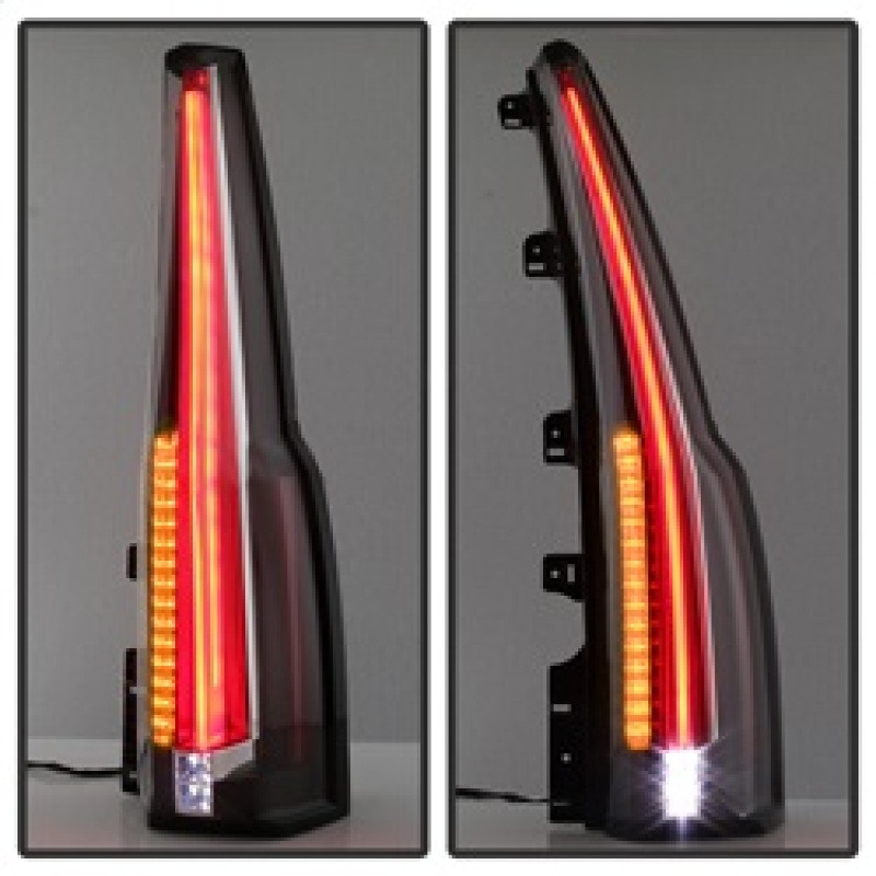 xTune GMC Yukon 15-17 LED Tail Lights (Escalade Style) - Black ALT-JH-GY15-2IN1LED-BK - 9039775