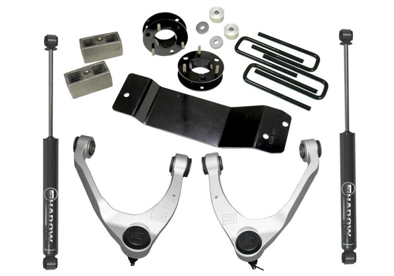 Superlift 14-18 Chevy Silv 1500 4WD 3.5in Lift Kit w/ Alum/Stamped Steel Control Arms & Rear Shocks - 3600