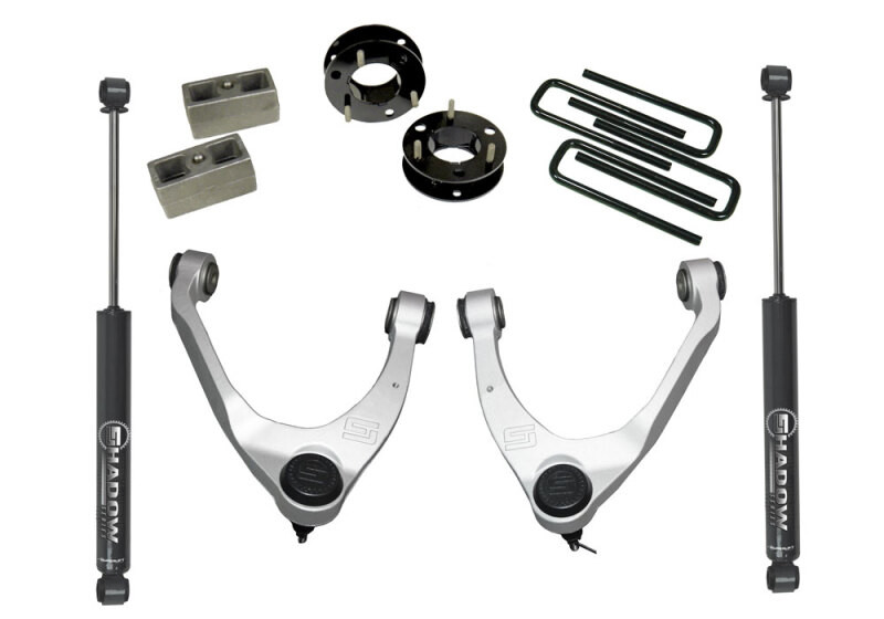 Superlift 14-18 Chevy Silv 1500 2WD 3.5in Lift Kit w/ Alum/Stamped Steel Control Arms & Rear Shocks - 3800