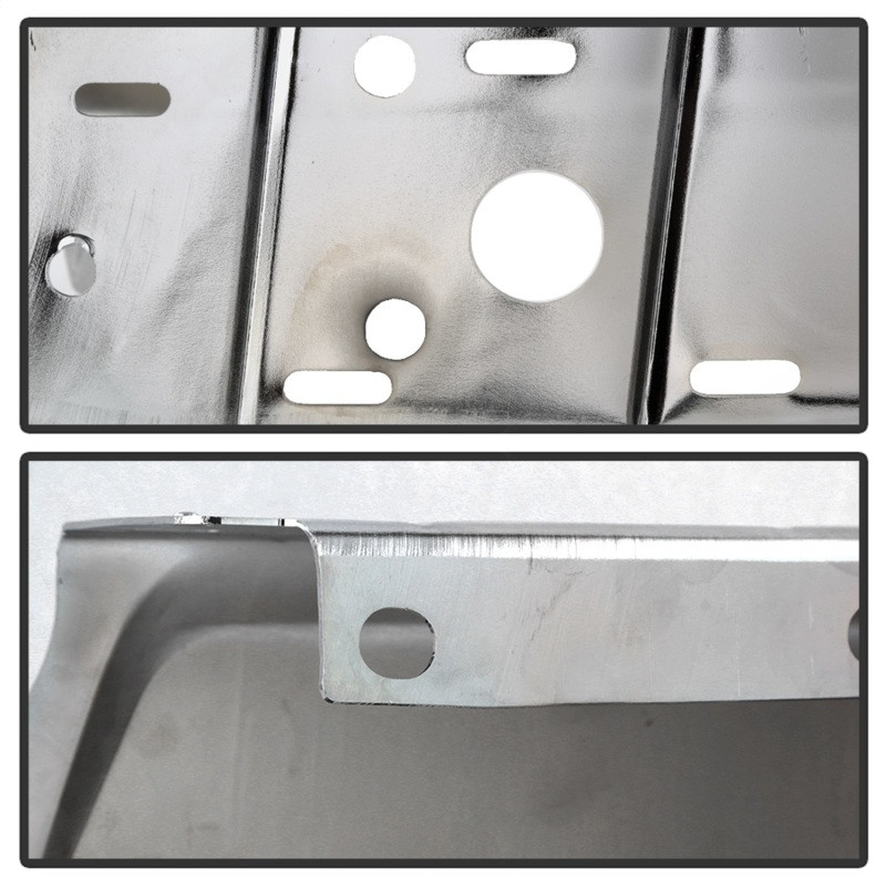 xTune 17-19 Ford F250/ F350 Rear Left Bumper Cap End w/ Sensor Hole - Chrome RB-FF25017-BEWS-L - 9048999