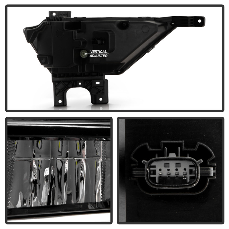 Spyder 21-23 Ford F150 OEM Style Full LED Fog Lights w/ Switch FL-FF1502021-LED-C - 9052255