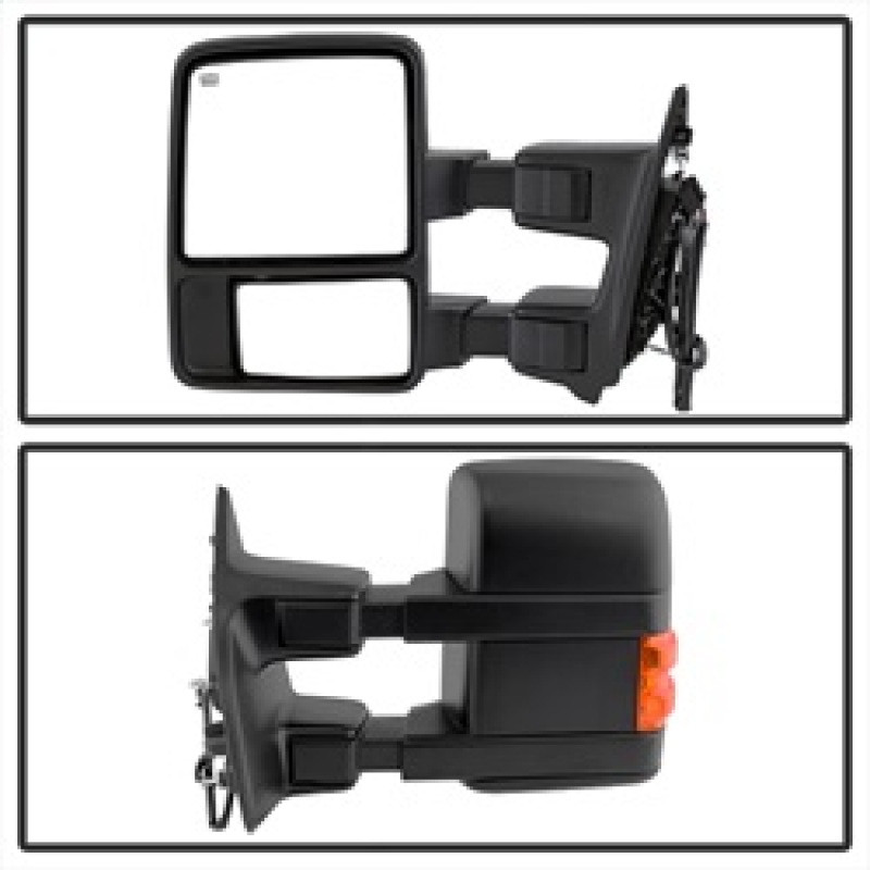 xTune Ford Superduty 08-15 L&R Extendable Power Heated Adjust Mirror Amber MIR-FDSD08S-PW-AM-SET - 9935756