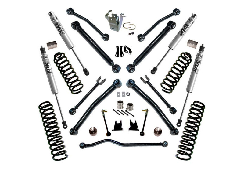 Superlift 07-18 Jeep Wrangler JK 2 Door 4in Lift Kit w/ Reflex Control Arms & Fox Shocks - K996F Photo - Primary