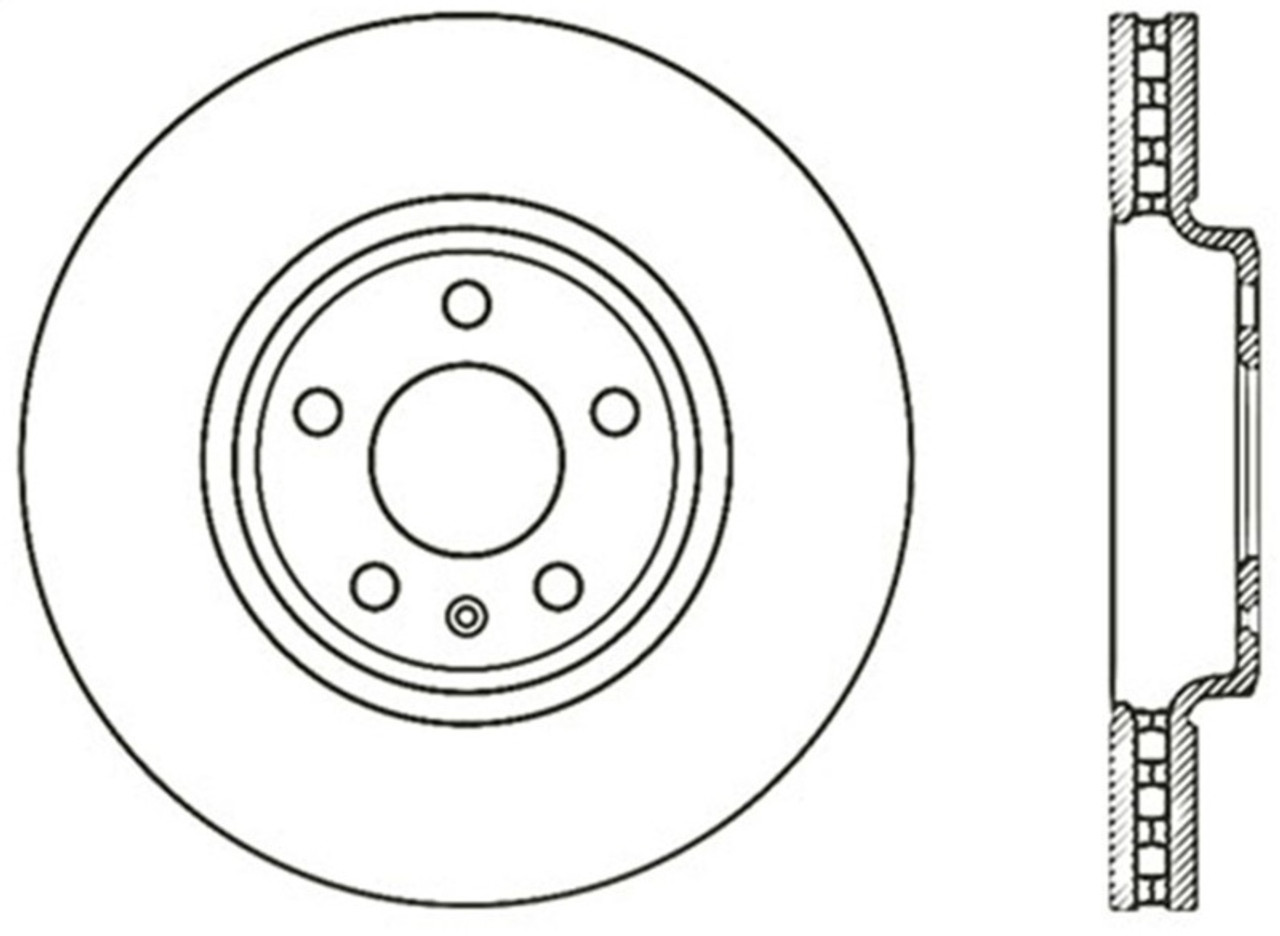 StopTech 09-10 Audi A4 / 08-10 A5 / 10 Audi S4 Front Right Slotted Cryo Rotor - 126.33123CSR