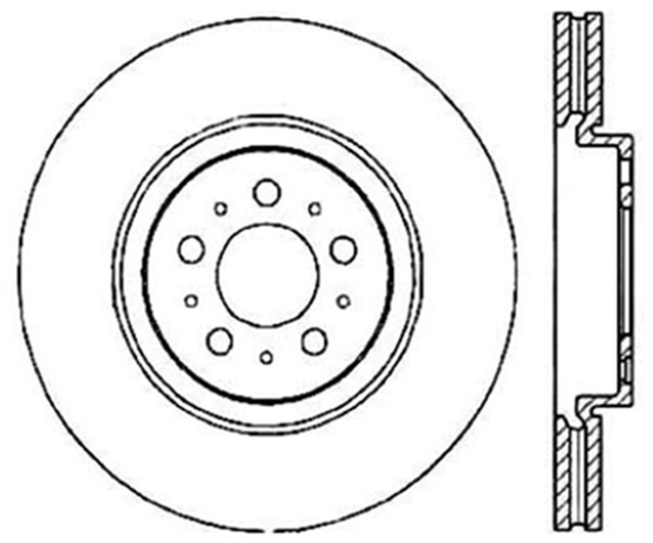StopTech 04-07 Volvo S60 / 04 -07 Volvo S70 Cyro Sport Slotted Front Left Rotor - 126.39035CSL