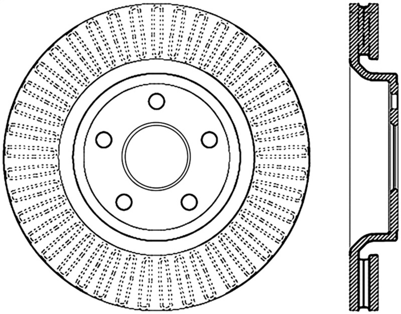 StopTech Slotted Sport Brake Rotor 11-17 Jeep Grand Cherokee (Excludes SRT8) - 126.58008SR