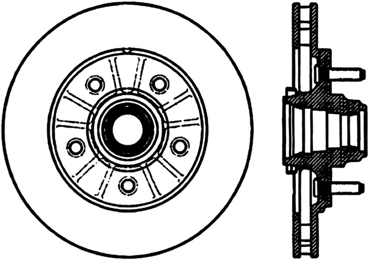 StopTech Power Slot 12/99-11/04 Ford F150 2WD Front Left Slotted CRYO Rotor - 126.65081CSL