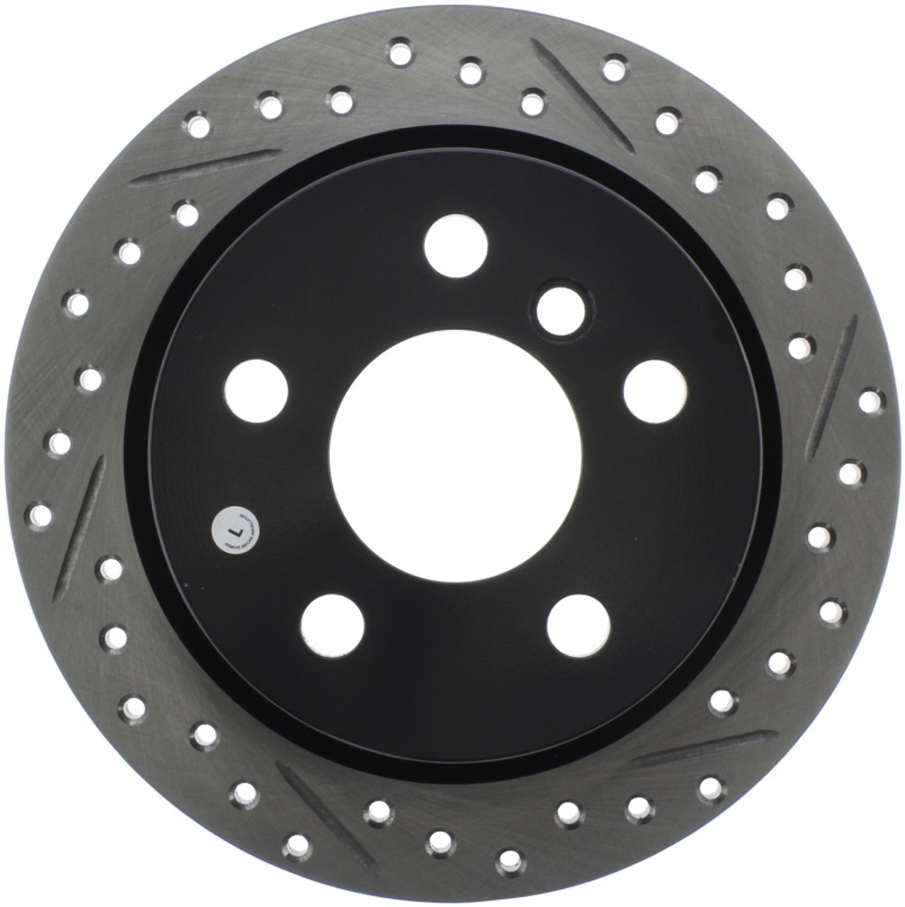 StopTech 14-15 Mini Cooper Base Slotted & Drilled Rear Left Rotor - 127.34159L