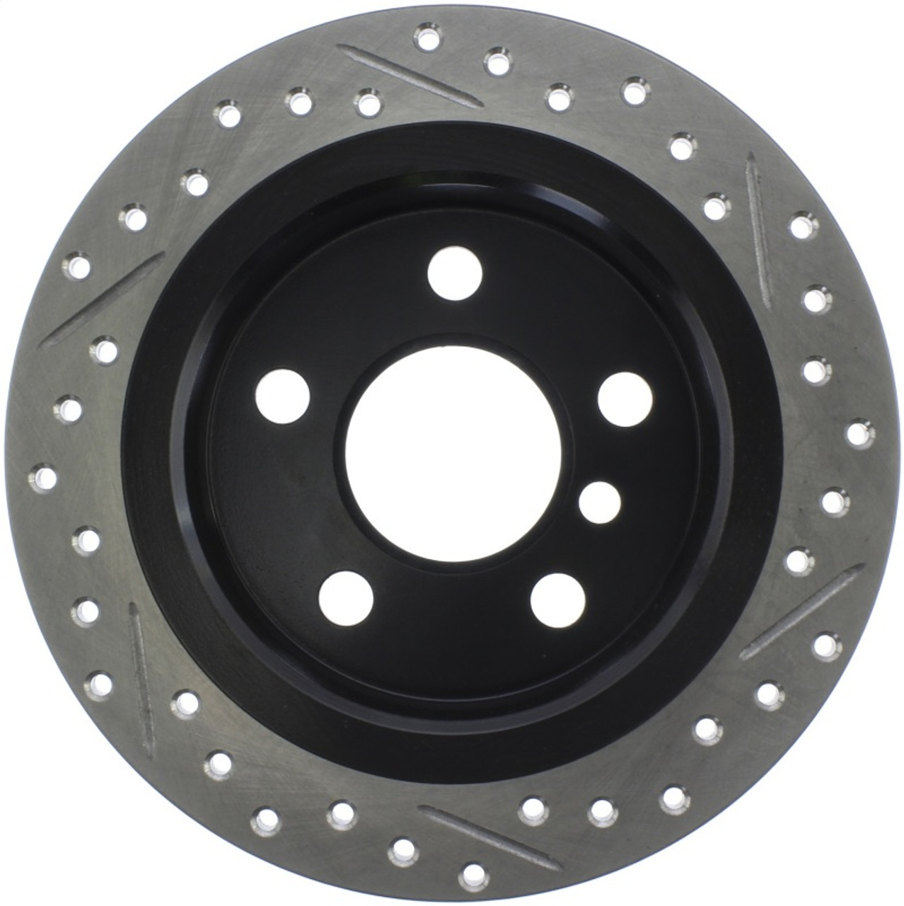 StopTech 14-15 Mini Cooper Base Slotted & Drilled Rear Right Rotor - 127.34159R