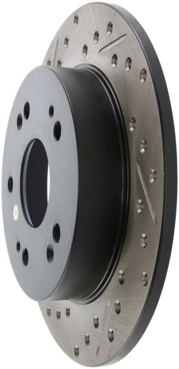 StopTech 06-09 Honda Civic Ex/Si Slotted & Drilled Right Rear Rotor - 127.40040R