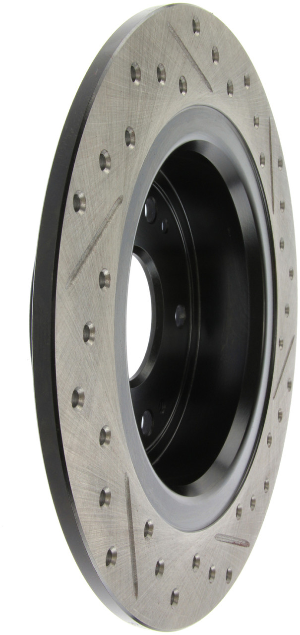 StopTech 09-10 Acura TSX / 08-10 Honda Accord Coupe/05-10 Sedan Right Rear Slotted & Drilled Rotor - 127.40068R