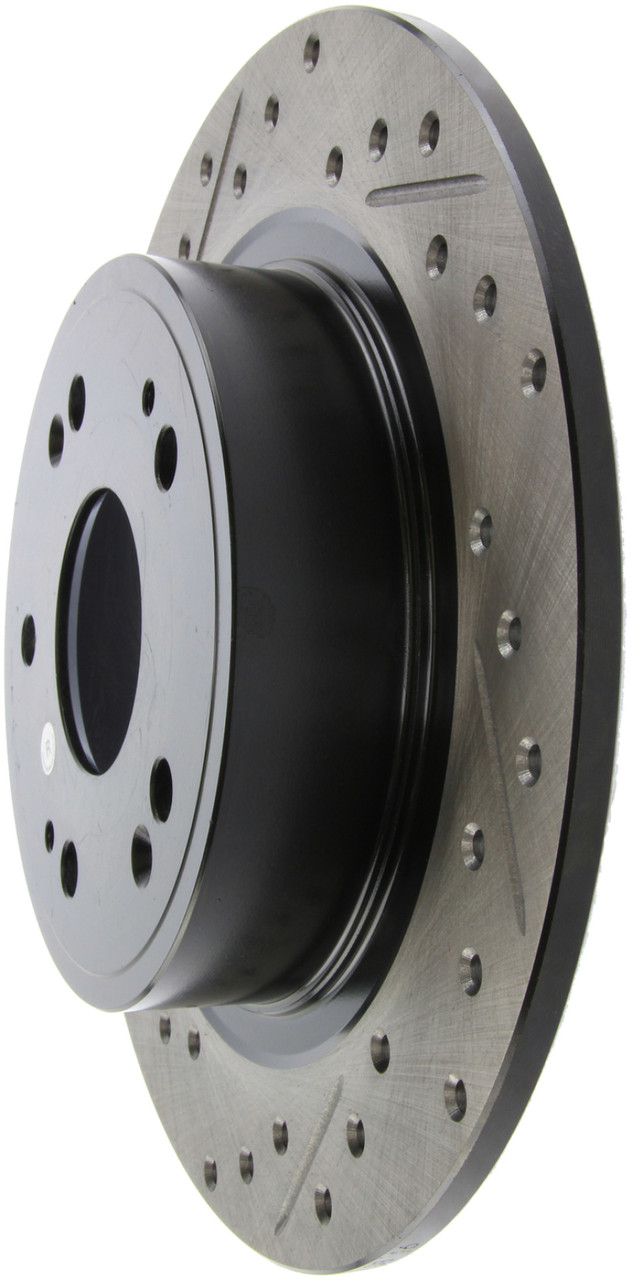 StopTech 09-10 Acura TSX / 08-10 Honda Accord Coupe/05-10 Sedan Right Rear Slotted & Drilled Rotor - 127.40068R