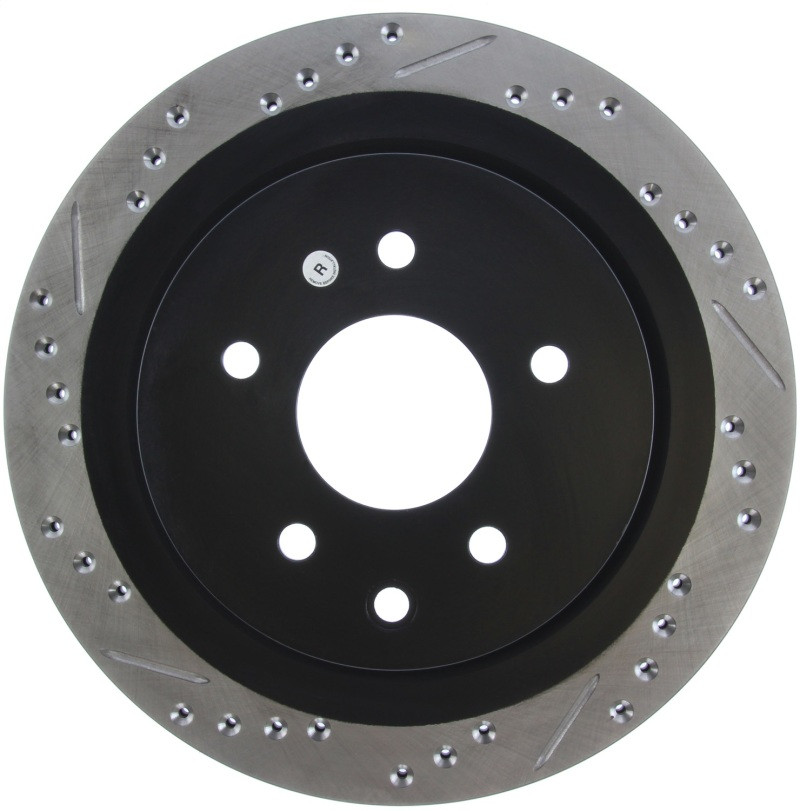 StopTech 06-07 350Z / 05-07 G35 / 06-07 G35X SportStop Slotted & Drilled Rear Right Rotor - 127.42088R