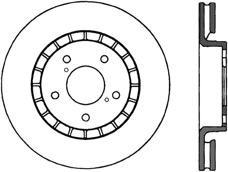 StopTech Power Slot 06-11 Lexus GS Series / 06-12 IS Series Front Right Drilled & Slotted Rotor - 127.44137R