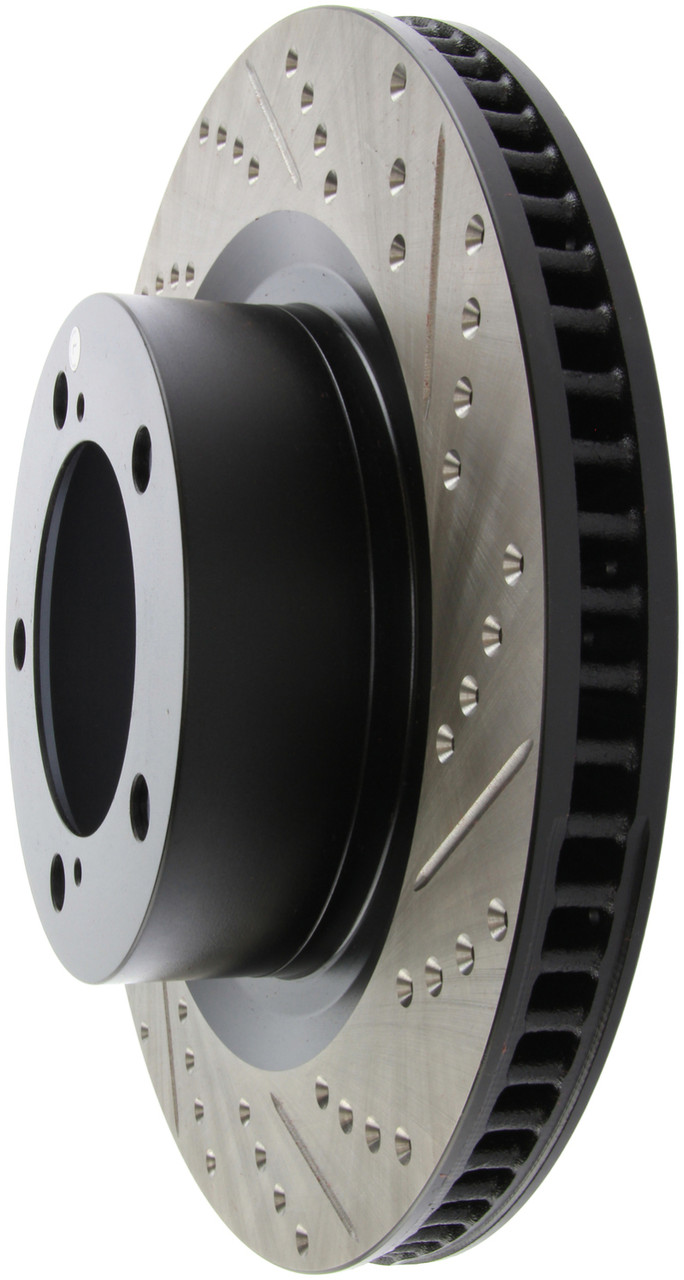 StopTech 07-09 Toyota Tundra / 08-09 Toyota Sequoia Front Left Slotted & Drilled Rotor - 127.44156L