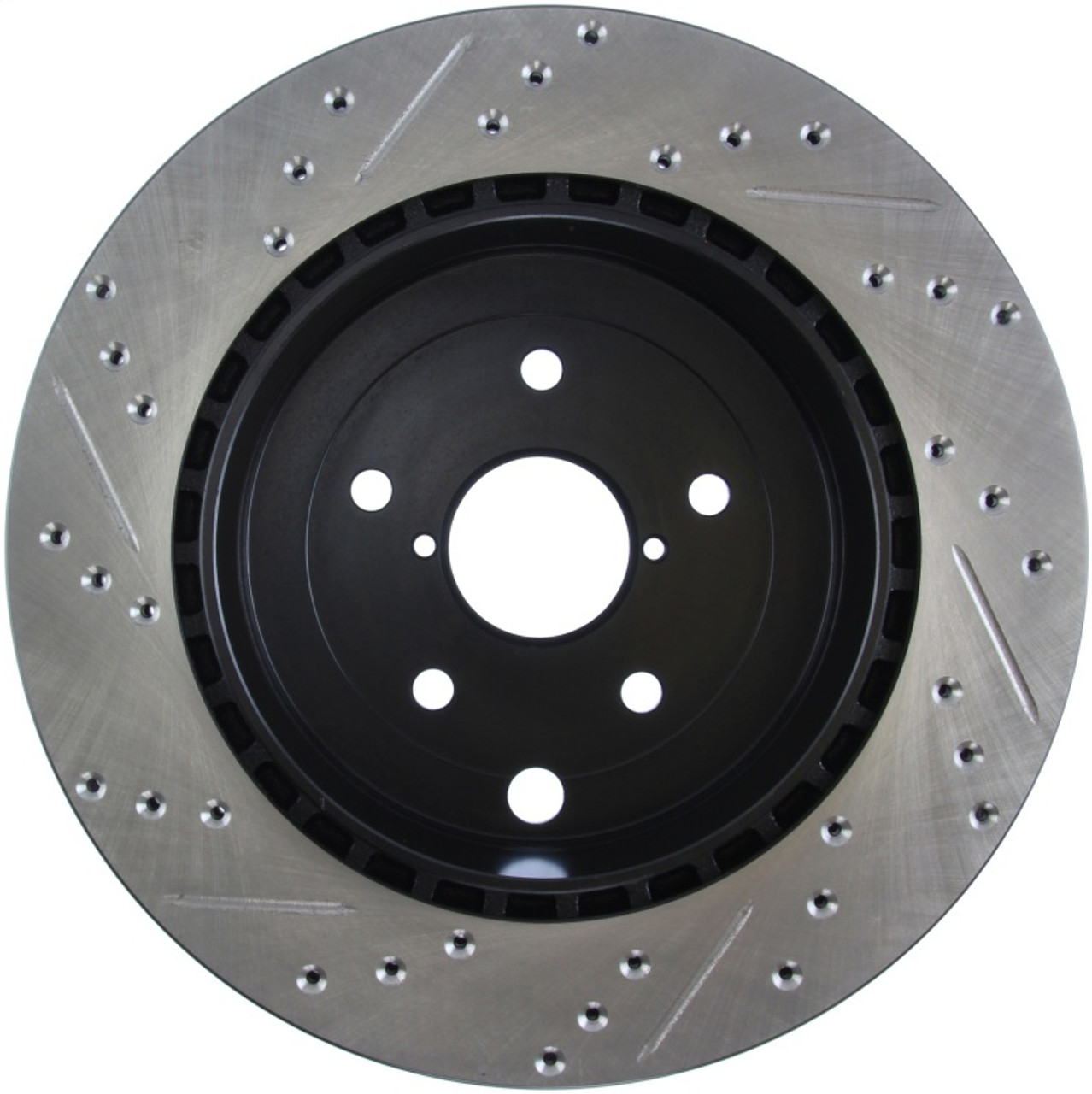 StopTech 08+ Subaru STI (Will Not Fit 05-07) Slotted & Drilled Sport Brake Rotor - 127.47030L
