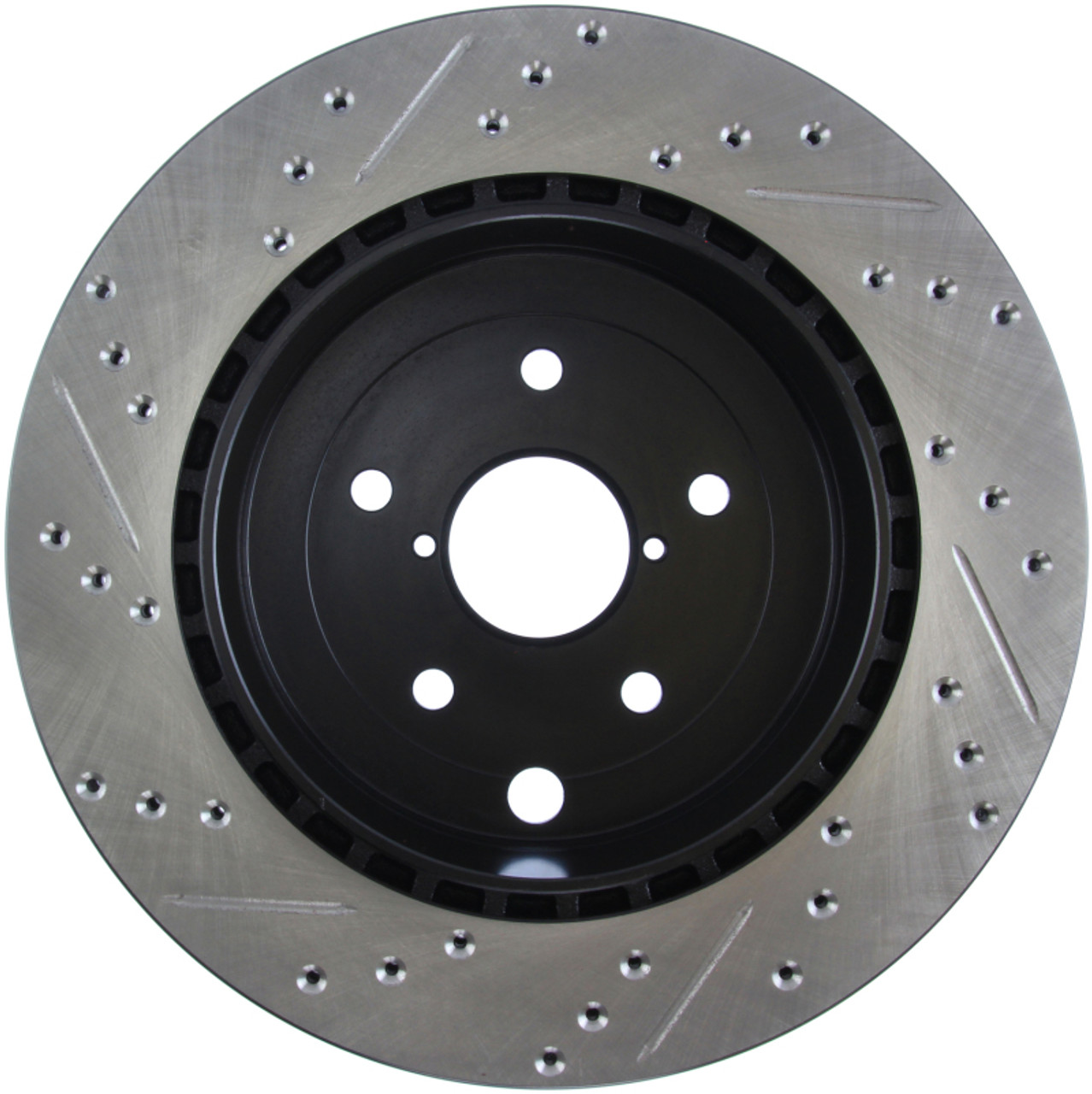 StopTech 08+ Subaru STI (Will Not Fit 05-07) Slotted & Drilled Sport Brake Rotor - 127.47030L