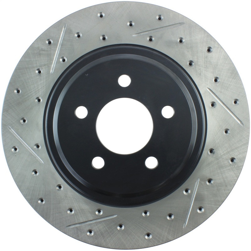 StopTech 94-04 Ford Mustang SVT Cobra Slotted & Drilled Sport Front Right Brake Rotor - 127.61045R