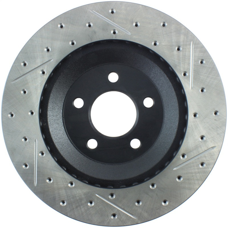 StopTech 94-04 Ford Mustang SVT Cobra Slotted & Drilled Sport Front Right Brake Rotor - 127.61045R