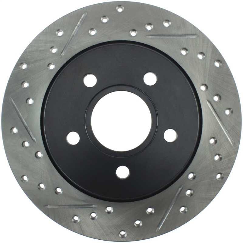 StopTech 12-15 Ford Focus w/ Rear Disc Brakes Rear Right Slotted & Drilled Rotor - 127.61099R
