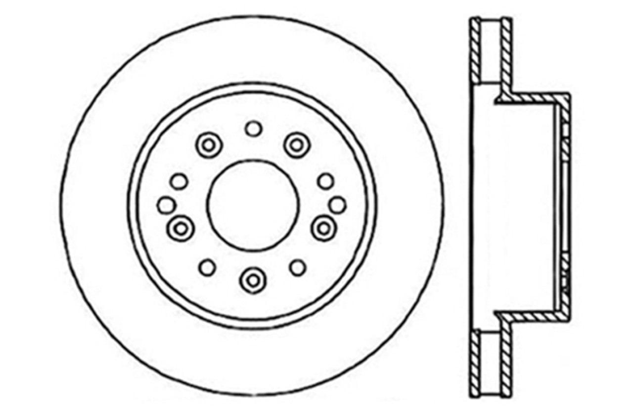 StopTech Slotted & Drilled Sport Brake Rotor - 127.62007L