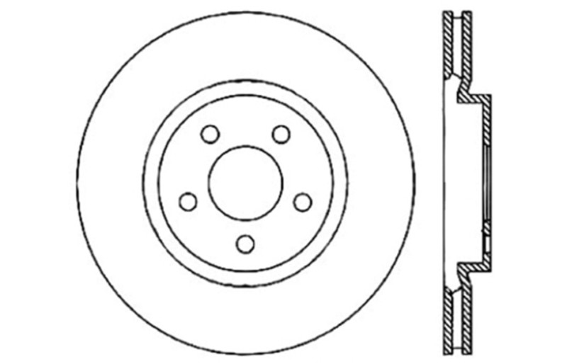 StopTech 05-09 Chrysler 300 (5.7L V8 exc SRT-8) Front Right Slotted & Drilled Rotor - 127.63061R