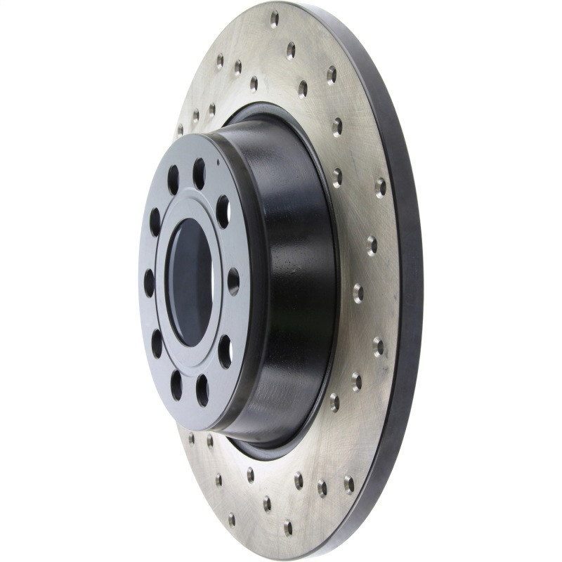 StopTech 10-11 & 13 Audi A3 Quattro / 10 VW GTI Mk VI Drilled Left CRYO-STOP Brake Rotor - 128.33129CL
