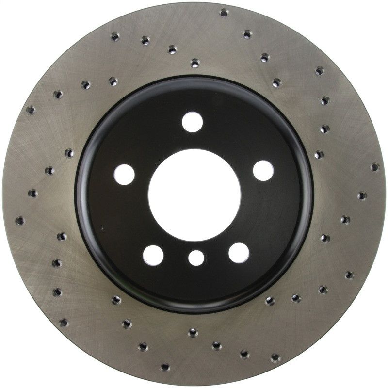 StopTech 11-13 BMW 550i Rear Left Drilled Sport Brake Rotor - 128.34133L