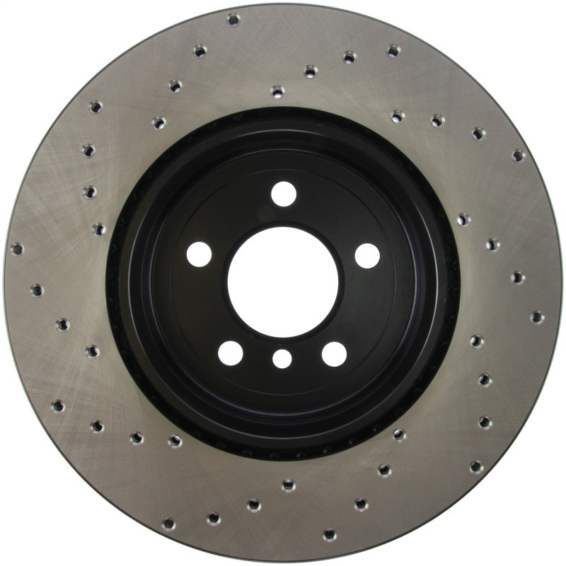 StopTech 11-13 BMW 550i Rear Left Drilled Sport Brake Rotor - 128.34133L