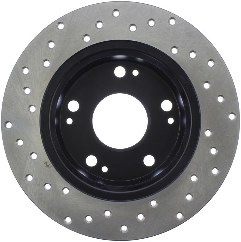 StopTech 04-08 Acura TSX / 03-07 Honda Accord Coupe/Sedan Drilled Rear Left Rotor - 128.40055L