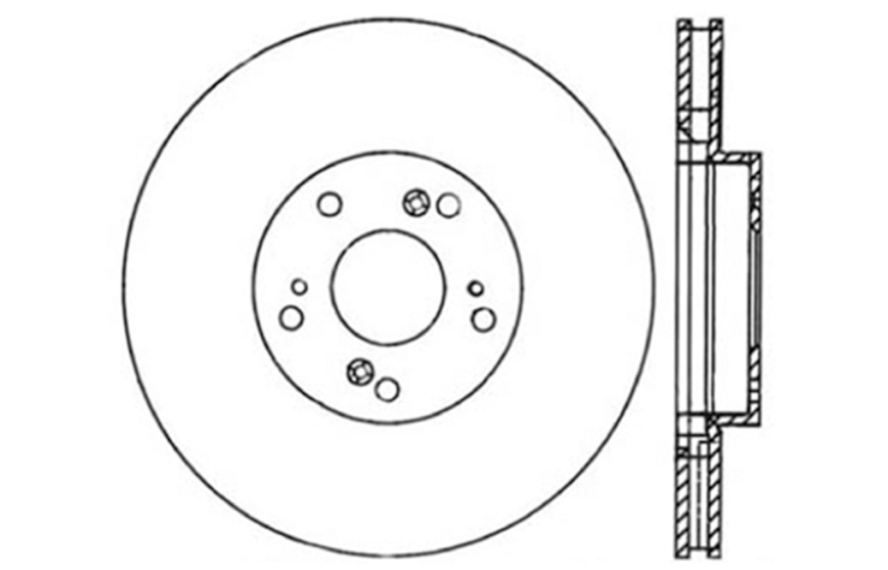 StopTech 06-08 Honda Civic Si Cross Drilled Left Front Rotor - 128.40057L