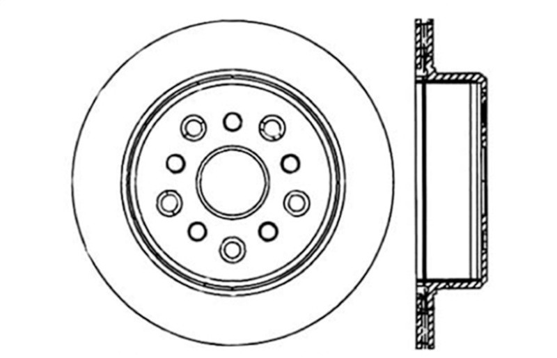 StopTech 93-98 Toyota Supra Turbo Drilled Left Rear Rotor - 128.44105L