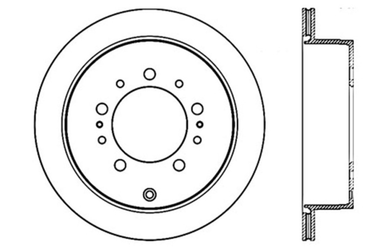 StopTech Drilled SportStop Cryo Rotor - Left - 128.44157CL