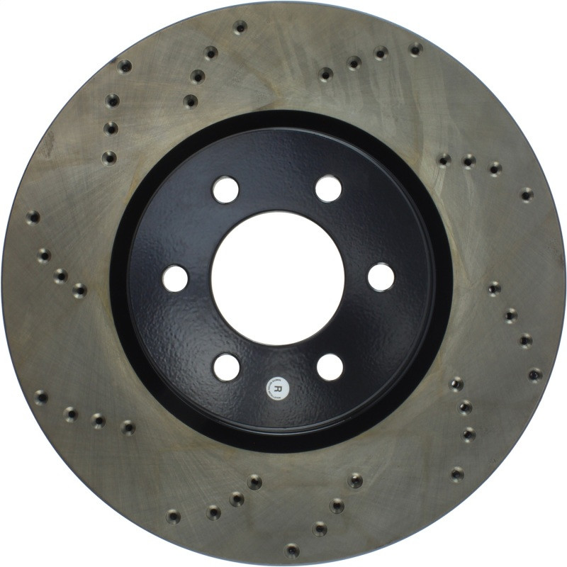 StopTech 92-02 Dodge Viper Drilled Front Right Cryo Rotor - 128.63036CR