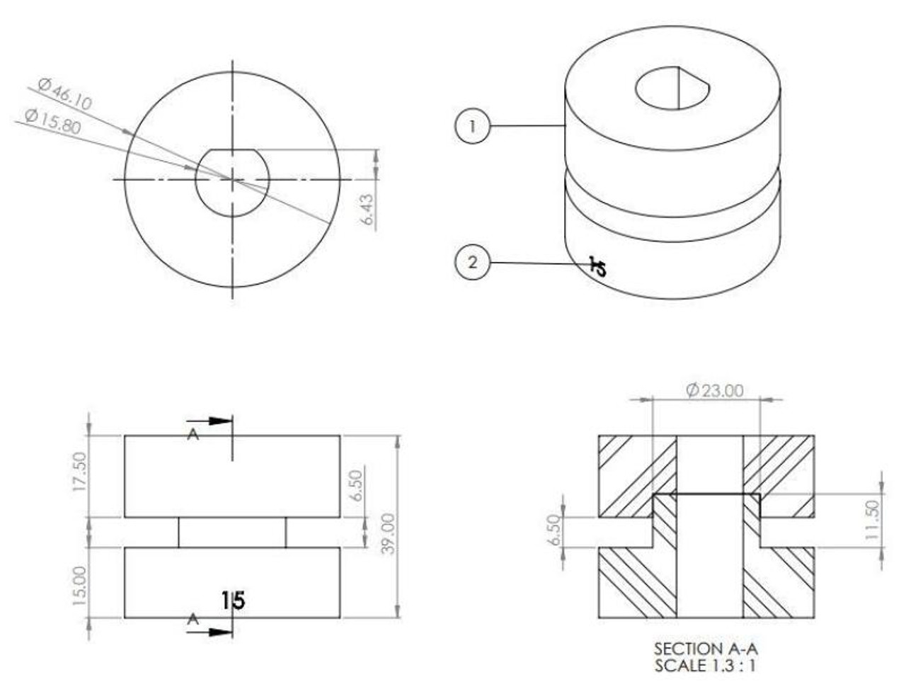 Superpro Front Shock Absorber Upper Bushing Kit - SPF5488K
