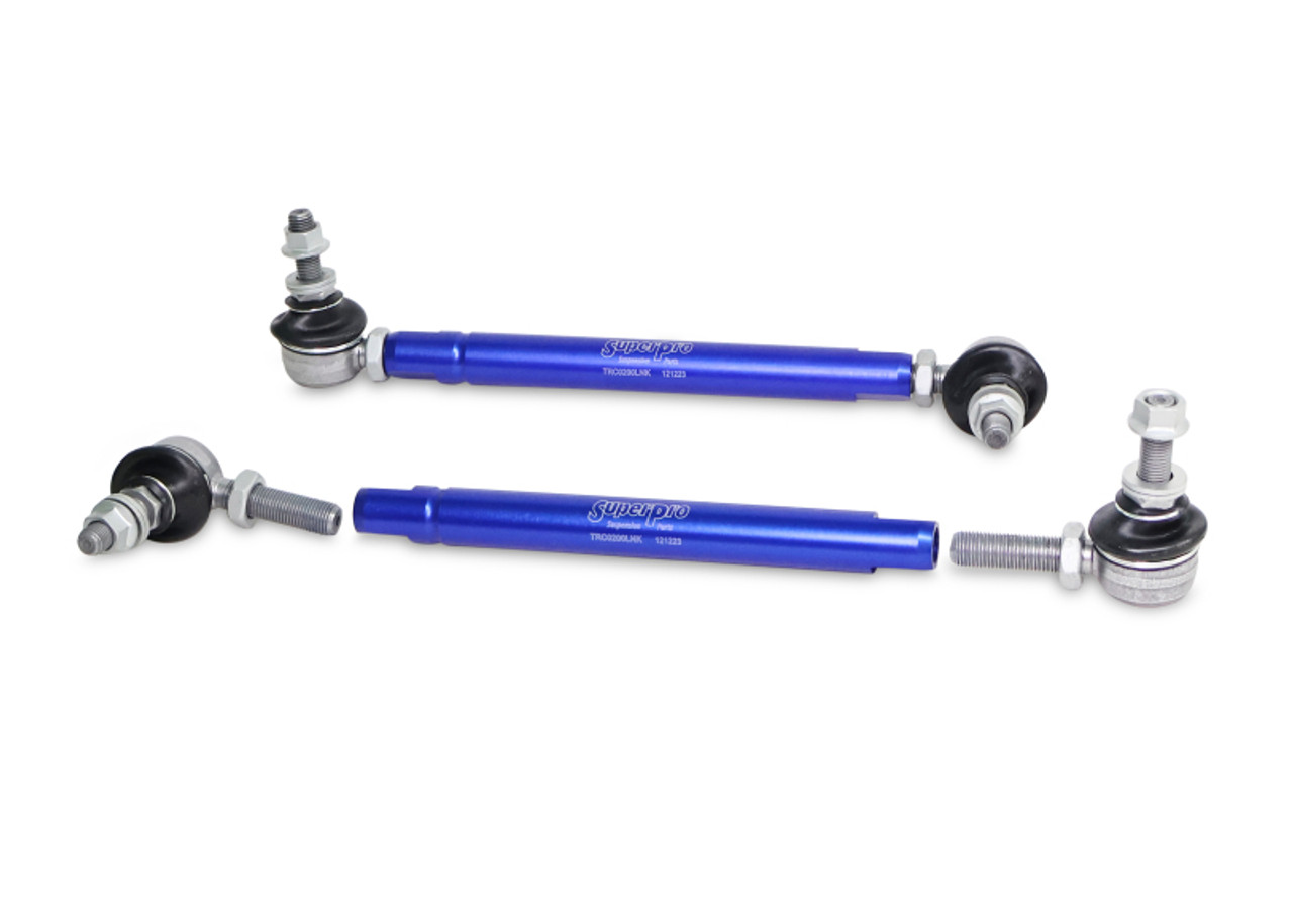 SuperPro 2004 Mazda 3 i Front HD Adjustable End Link Set (10mm Studs 254mm to 305mm) - TRC10200