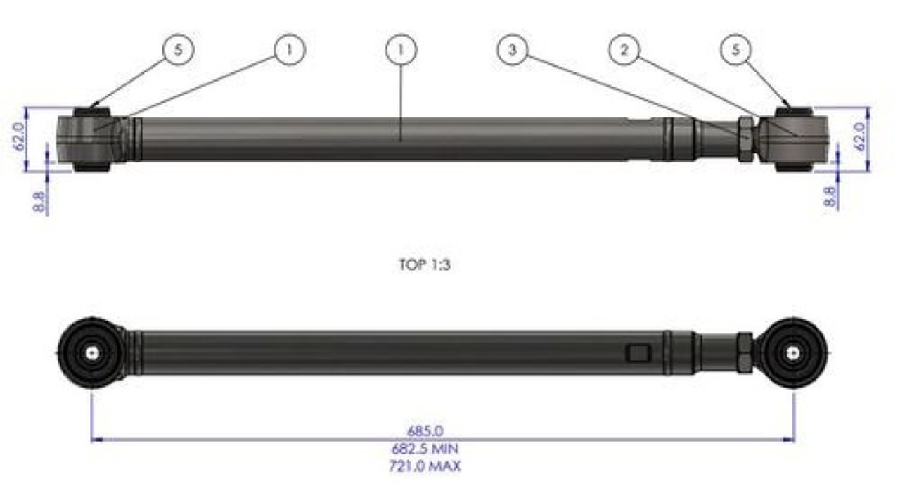 SuperPro 08-21 Toyota Land Cruiser 200 Series HD Adj. Rear Lower Trailing Arm Set - TRC1139