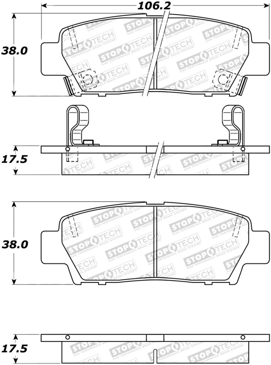 StopTech Street Brake Pads - 308.06720