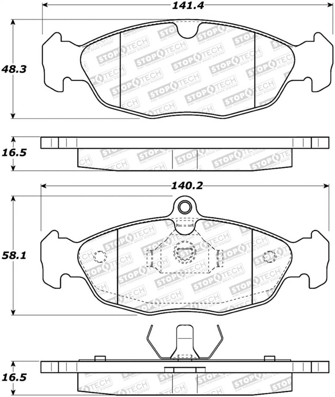 StopTech Street Brake Pads - 308.06880