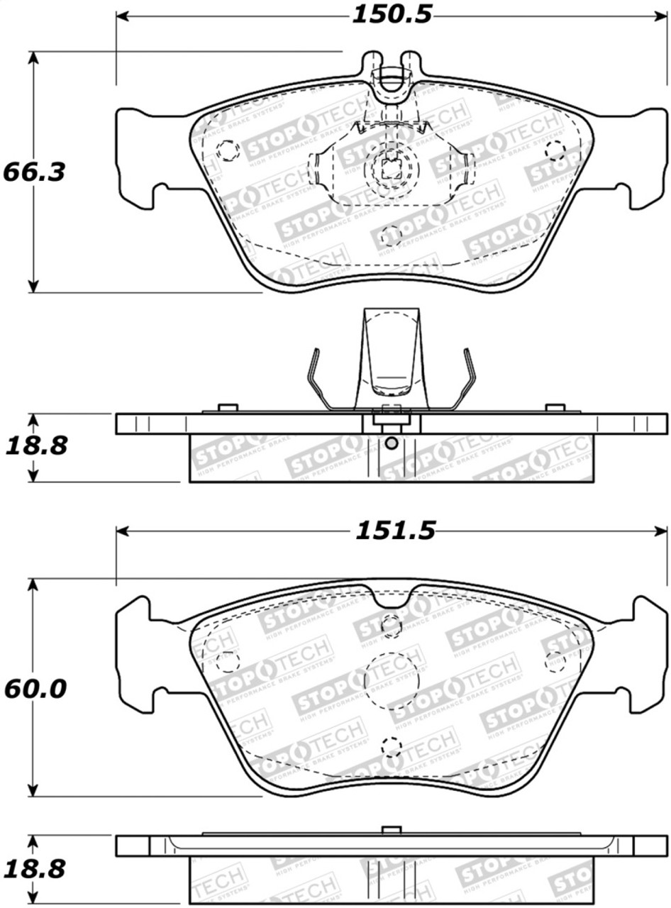 StopTech Street Brake Pads - 308.07100