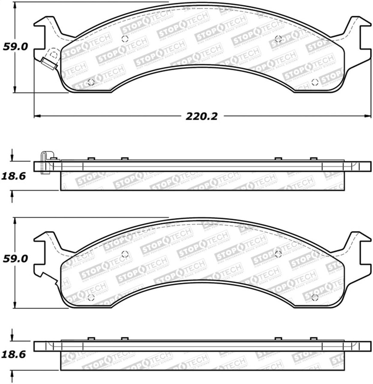 StopTech Street Brake Pads - 308.08210