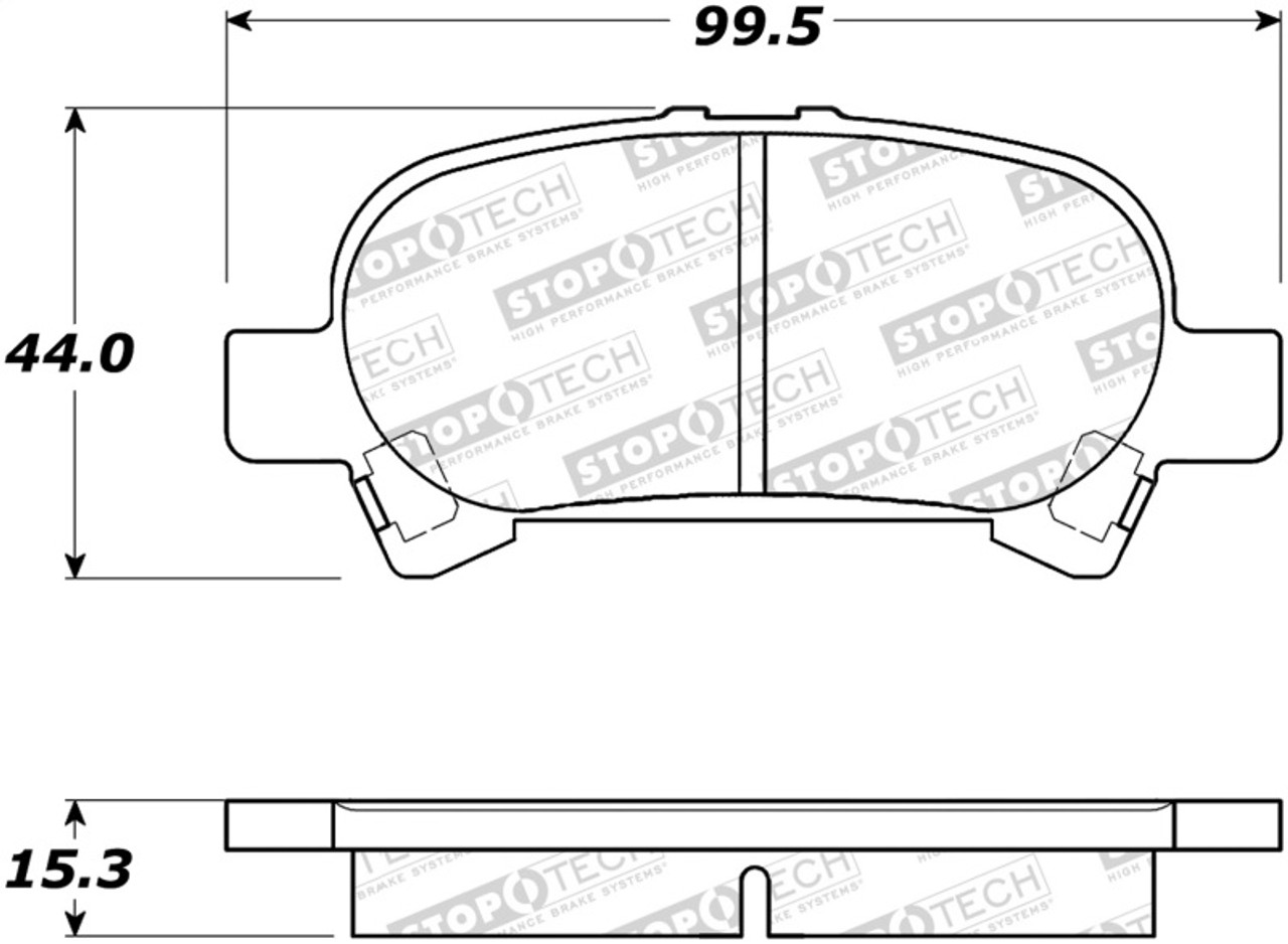 StopTech 02-06 Toyota Camry Street Performance Rear Brake Pads - 308.08280