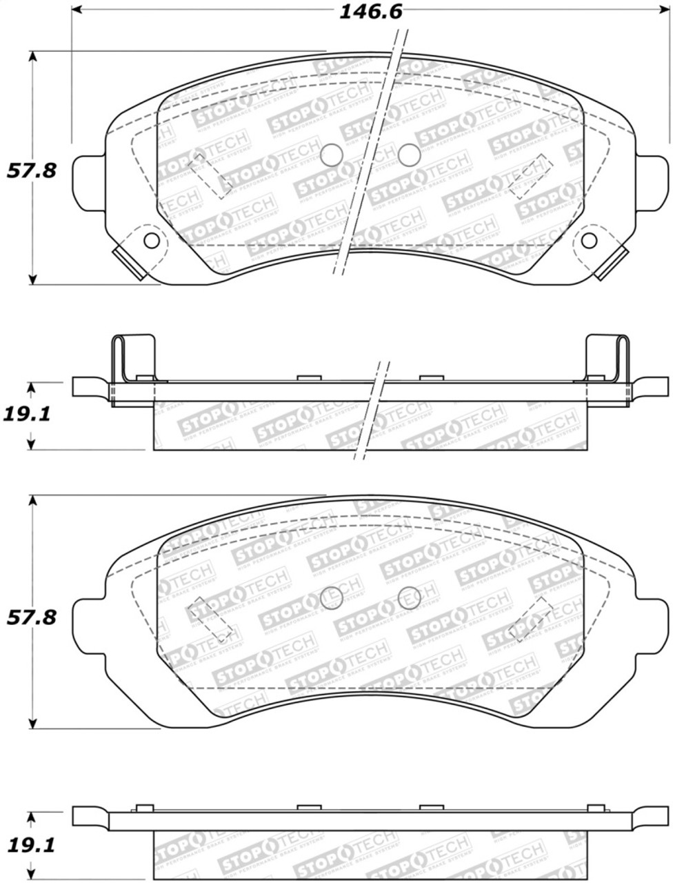 StopTech Street Brake Pads - 308.08440
