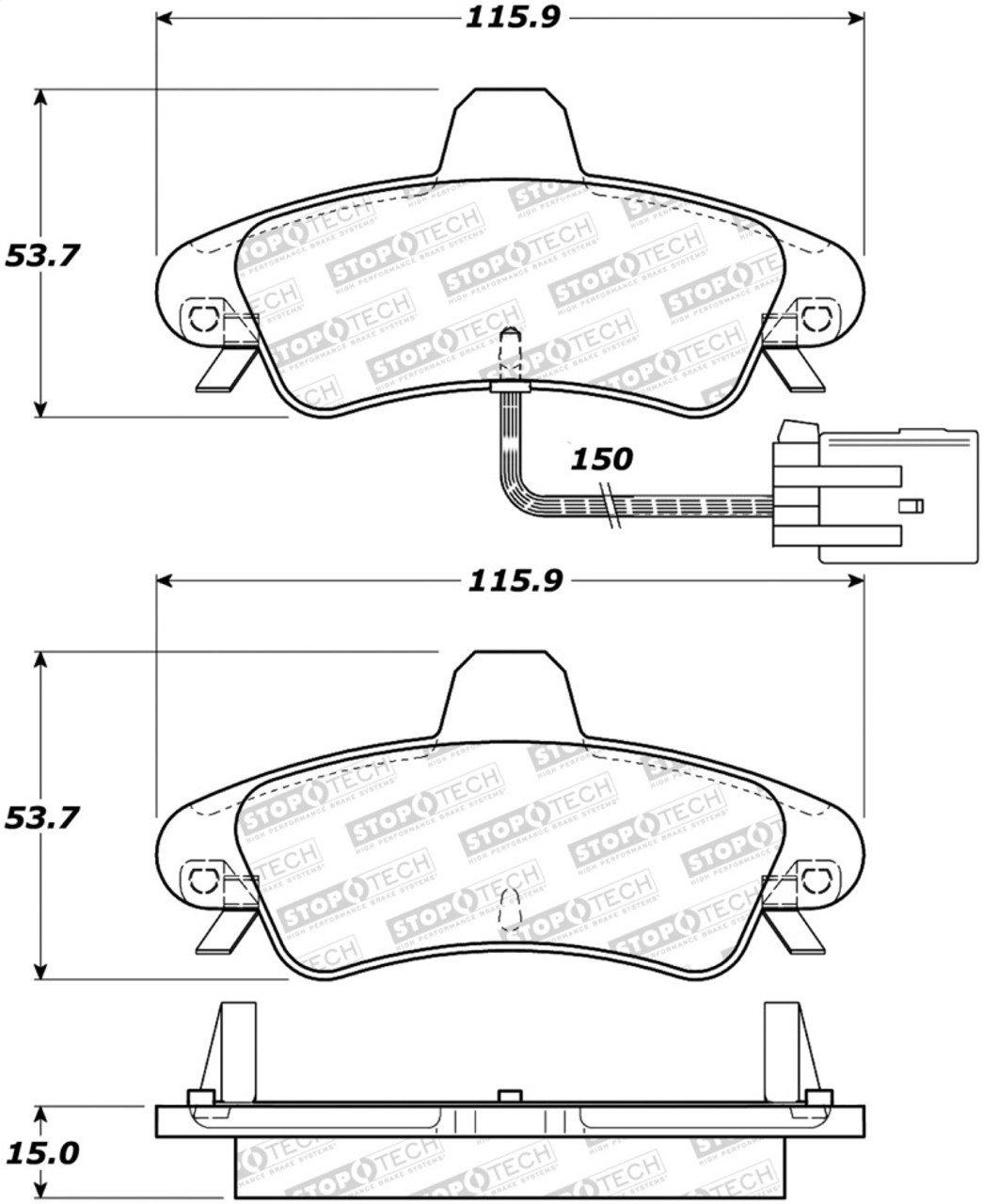 StopTech Street Brake Pads - 308.08990