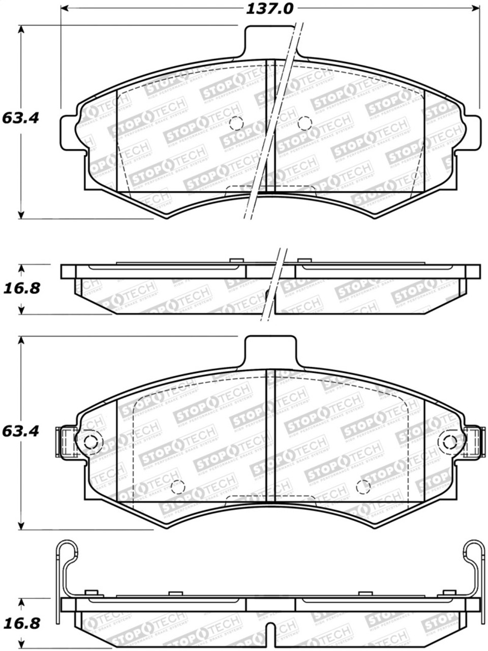 StopTech Street Brake Pads - 308.09410